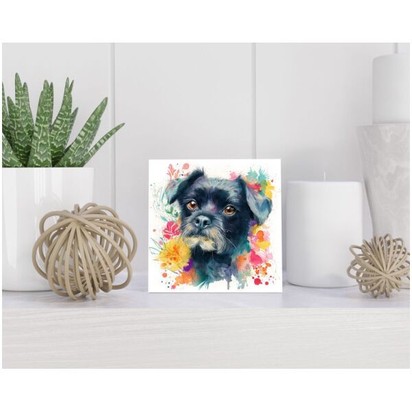 Tegel 15X15 Cm Met Affenpinscher Cadeau Decoratie | Tegeltjes Met Tekst | Tegeltjes Met Spreuken | Collega | Oma | Opa | Pensioen | Mama | Papa | Vriend Tegel 15x15 cm Affenpinscher