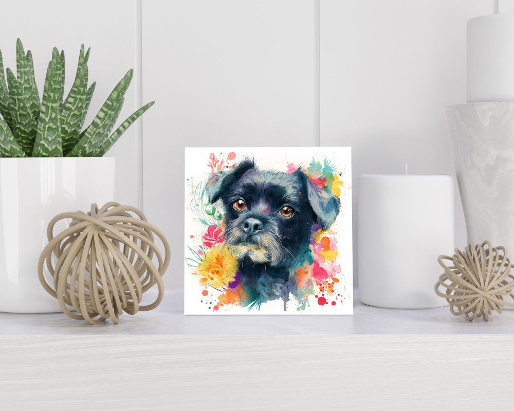 Tegel 15X15 Cm Met Affenpinscher Cadeau Decoratie | Tegeltjes Met Tekst | Tegeltjes Met Spreuken | Collega | Oma | Opa | Pensioen | Mama | Papa | Vriend Tegel 15x15 cm Affenpinscher
