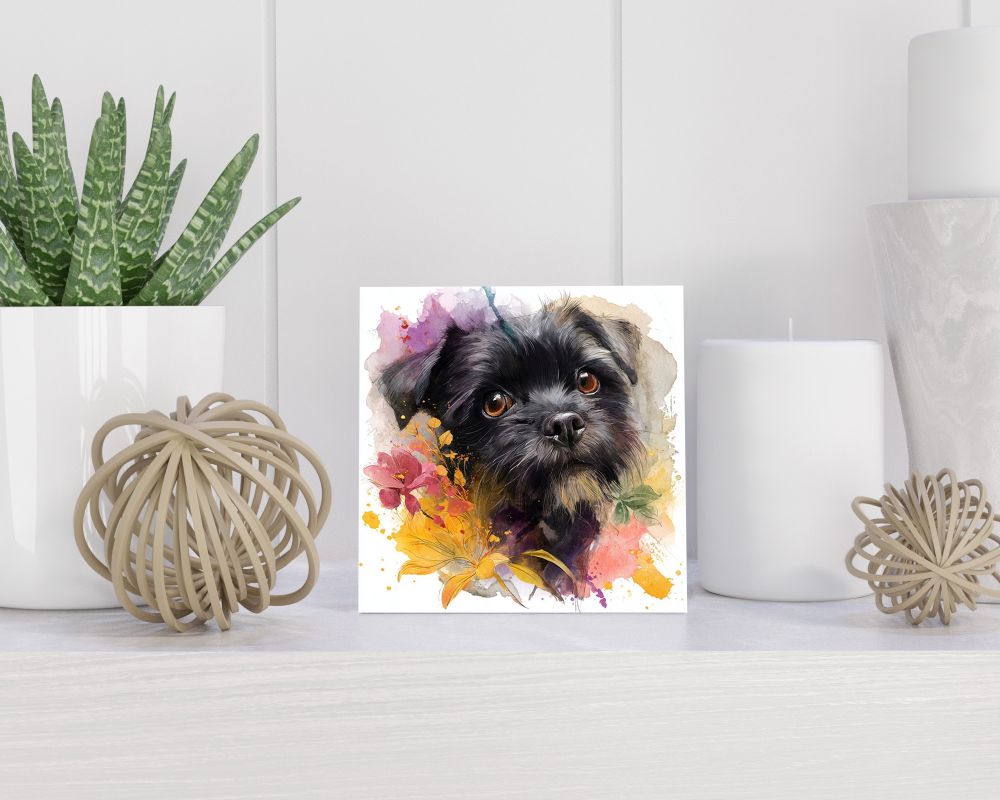 Tegel 15X15 Cm Met Affenpinscher Cadeau Decoratie | Tegeltjes Met Tekst | Tegeltjes Met Spreuken | Collega | Oma | Opa | Pensioen | Mama | Papa | Vriend Tegel 15x15 cm Affenpinscher