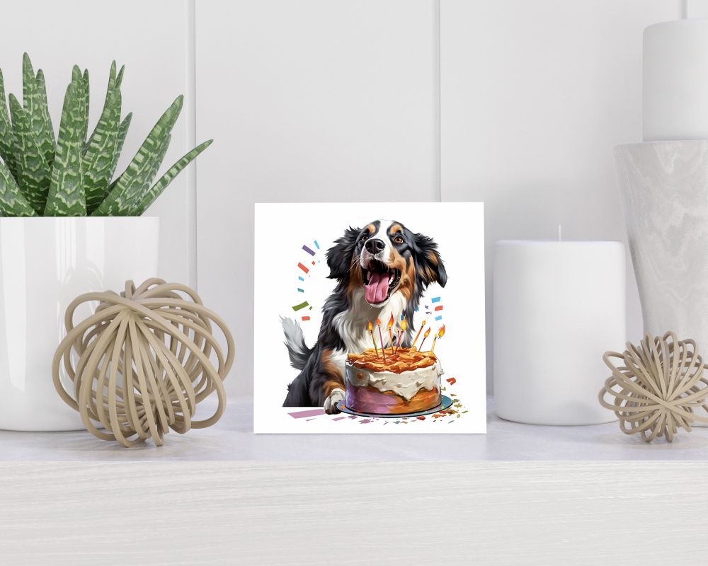 Tegel 15X15 Cm Met Mountain Dog Dog Licking Edd-Afe---Aabfedea Cadeau Decoratie | Tegeltjes Met Tekst | Tegeltjes Met Spreuken | Collega | Oma | Opa | Pensioen | Mama | Papa | Vriend Tegel 15x15 cm Mountain Dog dog licking edd-afe---aabfedea