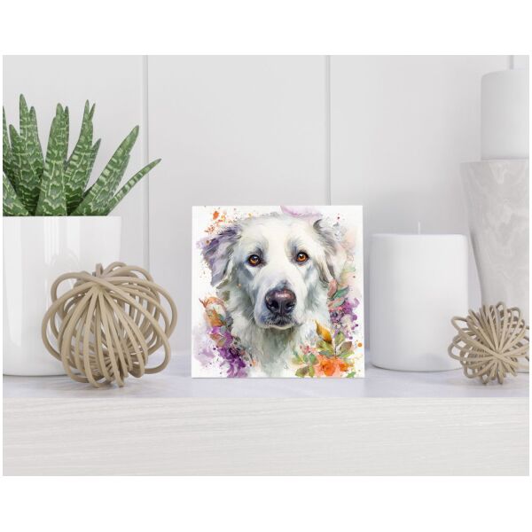 Tegel 15x15 cm Kuvasz hond