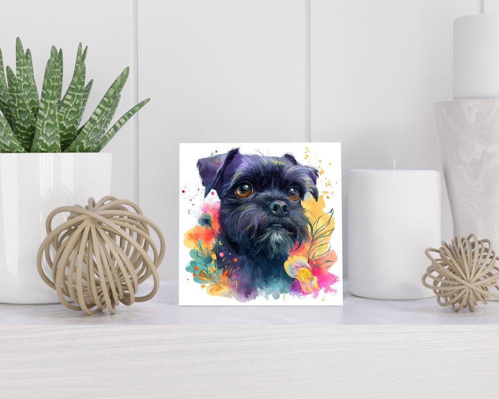 Tegel 15X15 Cm Met Affenpinscher Cadeau Decoratie | Tegeltjes Met Tekst | Tegeltjes Met Spreuken | Collega | Oma | Opa | Pensioen | Mama | Papa | Vriend Tegel 15x15 cm Affenpinscher