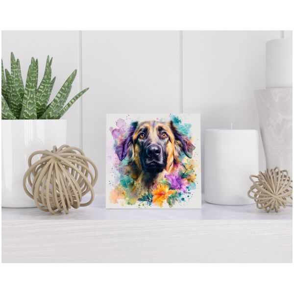 Tegel 15X15 Cm Met Leonberger Cadeau Decoratie | Tegeltjes Met Tekst | Tegeltjes Met Spreuken | Collega | Oma | Opa | Pensioen | Mama | Papa | Vriend Tegel 15x15 cm Leonberger
