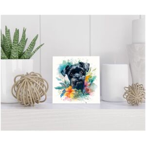 Tegel 15x15 cm Affenpinscher