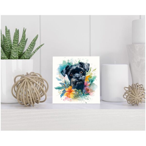 Tegel 15X15 Cm Met Affenpinscher Cadeau Decoratie | Tegeltjes Met Tekst | Tegeltjes Met Spreuken | Collega | Oma | Opa | Pensioen | Mama | Papa | Vriend Tegel 15x15 cm Affenpinscher