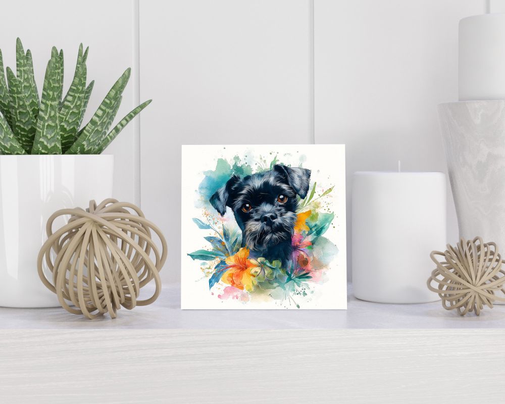 Tegel 15X15 Cm Met Affenpinscher Cadeau Decoratie | Tegeltjes Met Tekst | Tegeltjes Met Spreuken | Collega | Oma | Opa | Pensioen | Mama | Papa | Vriend Tegel 15x15 cm Affenpinscher