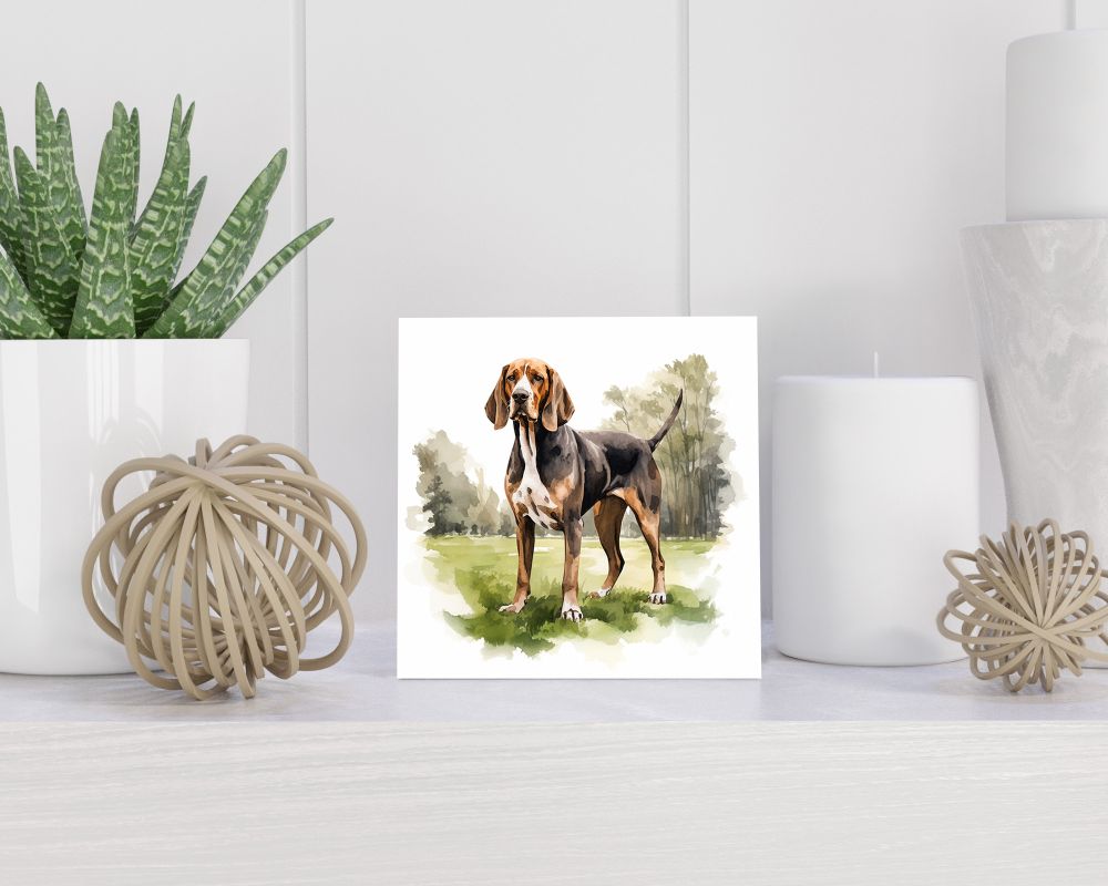 Tegel 15X15 Cm Met Coonhound Cadeau Decoratie | Tegeltjes Met Tekst | Tegeltjes Met Spreuken | Collega | Oma | Opa | Pensioen | Mama | Papa | Vriend Tegel 15x15 cm Coonhound