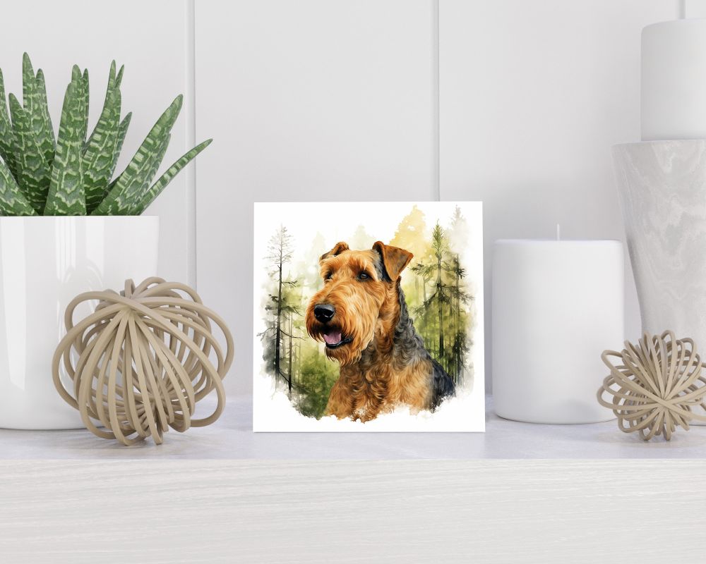 Tegel 15x15 cm Airedale Terriër