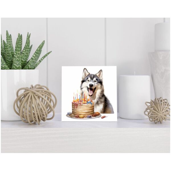 Tegel 15X15 Cm Met Alaskan Malamute Cadeau Decoratie | Tegeltjes Met Tekst | Tegeltjes Met Spreuken | Collega | Oma | Opa | Pensioen | Mama | Papa | Vriend Tegel 15x15 cm Alaskan Malamute
