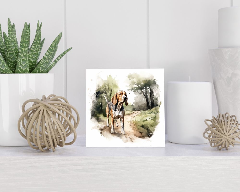Tegel 15X15 Cm Met Coonhound Cadeau Decoratie | Tegeltjes Met Tekst | Tegeltjes Met Spreuken | Collega | Oma | Opa | Pensioen | Mama | Papa | Vriend Tegel 15x15 cm Coonhound