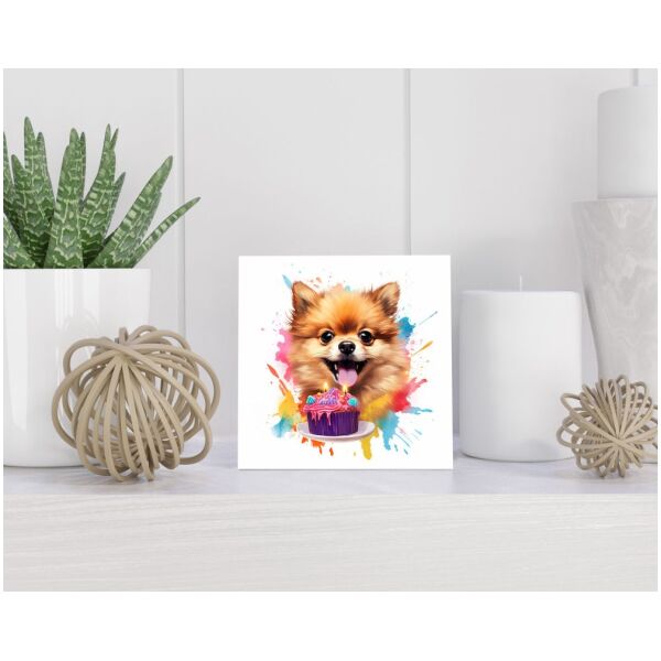 Tegel 15X15 Cm Met Pomeranian Cadeau Decoratie | Tegeltjes Met Tekst | Tegeltjes Met Spreuken | Collega | Oma | Opa | Pensioen | Mama | Papa | Vriend Tegel 15x15 cm Pomeranian