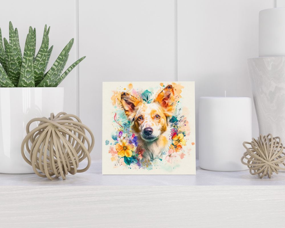 Tegel 15X15 Cm Met Mudi Dog With La Ca-F-Db--Edbddcda Cadeau Decoratie | Tegeltjes Met Tekst | Tegeltjes Met Spreuken | Collega | Oma | Opa | Pensioen | Mama | Papa | Vriend Tegel 15x15 cm Mudi dog with la ca-f-db--edbddcda