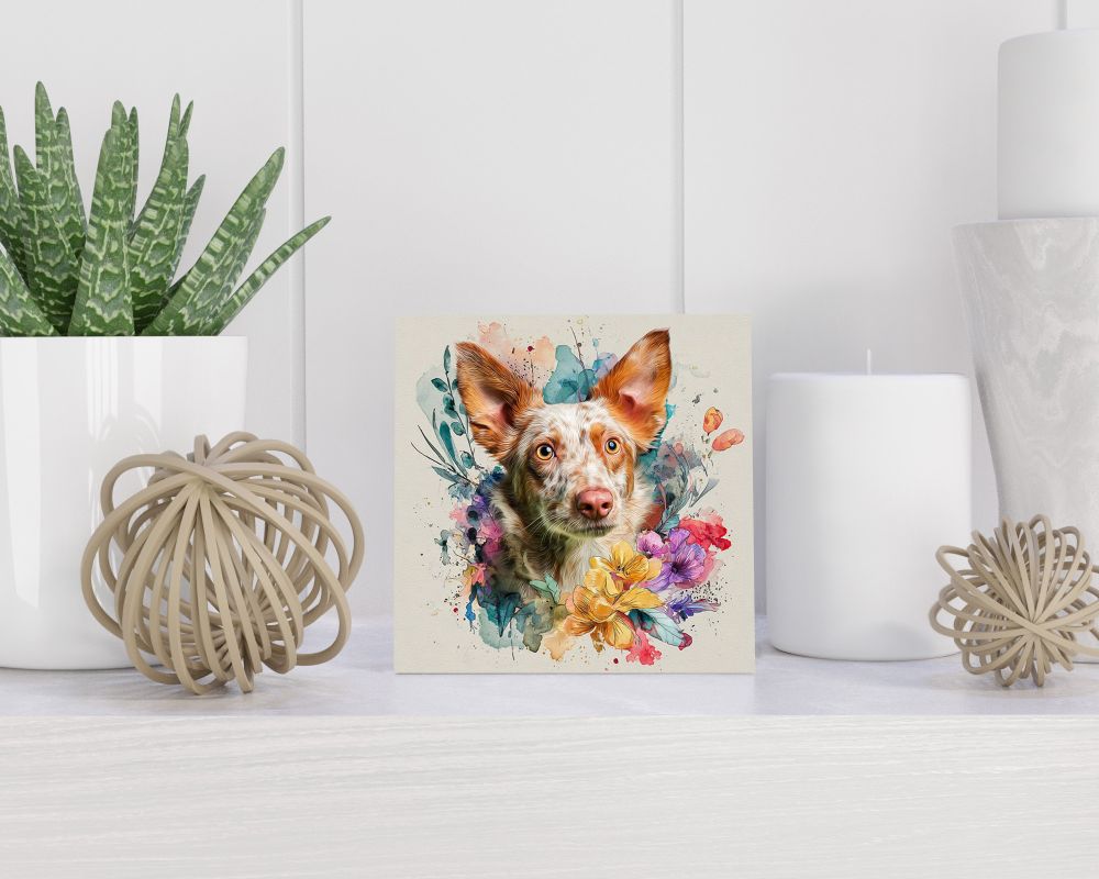 Tegel 15X15 Cm Met Mudi Dog With La Ca-F-Db--Edbddcda Cadeau Decoratie | Tegeltjes Met Tekst | Tegeltjes Met Spreuken | Collega | Oma | Opa | Pensioen | Mama | Papa | Vriend Tegel 15x15 cm Mudi dog with la ca-f-db--edbddcda
