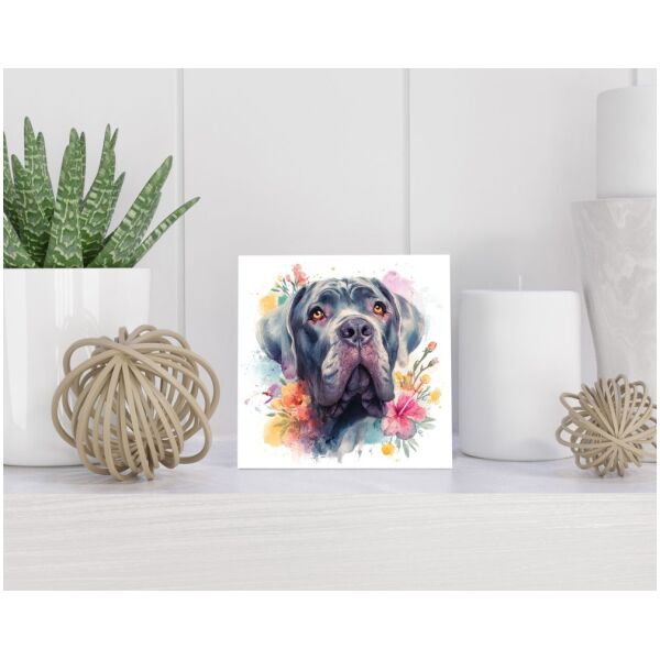 Tegel 15X15 Cm Met Napolitaanse Mastiff Cadeau Decoratie | Tegeltjes Met Tekst | Tegeltjes Met Spreuken | Collega | Oma | Opa | Pensioen | Mama | Papa | Vriend Tegel 15x15 cm Napolitaanse Mastiff