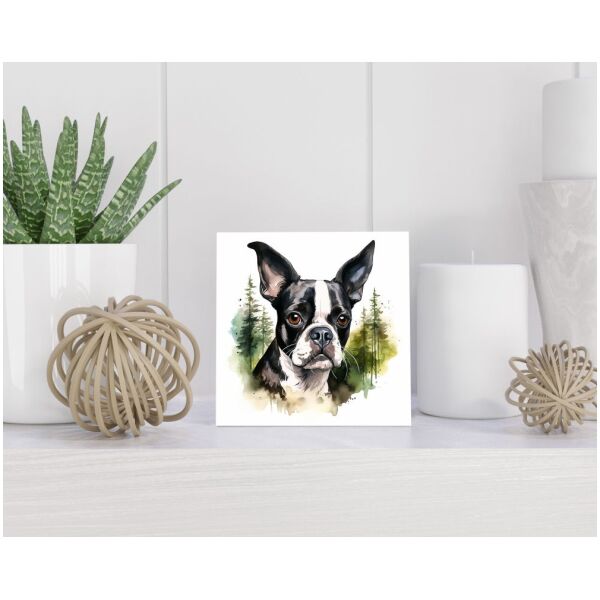 Tegel 15x15 cm Boston Terrier