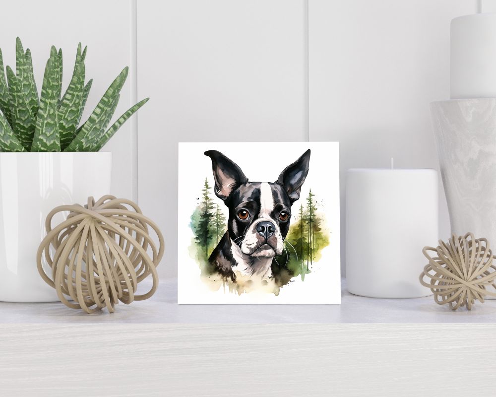 Tegel 15x15 cm Boston Terrier