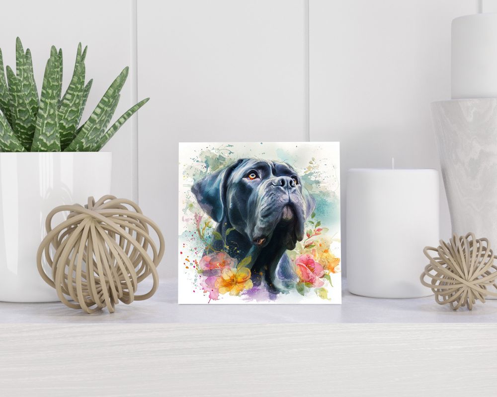 Tegel 15X15 Cm Met Napolitaanse Mastiff Cadeau Decoratie | Tegeltjes Met Tekst | Tegeltjes Met Spreuken | Collega | Oma | Opa | Pensioen | Mama | Papa | Vriend Tegel 15x15 cm Napolitaanse Mastiff