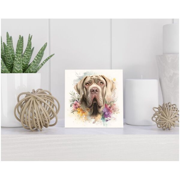 Tegel 15X15 Cm Met Napolitaanse Mastiff Cadeau Decoratie | Tegeltjes Met Tekst | Tegeltjes Met Spreuken | Collega | Oma | Opa | Pensioen | Mama | Papa | Vriend Tegel 15x15 cm Napolitaanse Mastiff