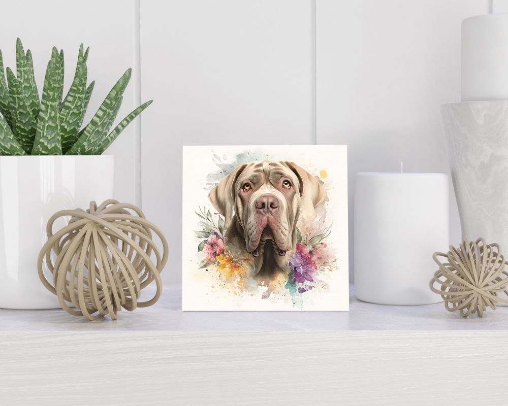 Tegel 15X15 Cm Met Napolitaanse Mastiff Cadeau Decoratie | Tegeltjes Met Tekst | Tegeltjes Met Spreuken | Collega | Oma | Opa | Pensioen | Mama | Papa | Vriend Tegel 15x15 cm Napolitaanse Mastiff