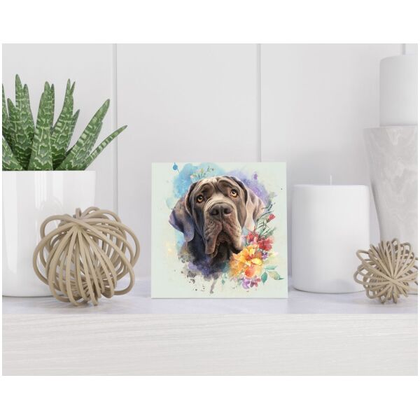 Tegel 15X15 Cm Met Napolitaanse Mastiff Cadeau Decoratie | Tegeltjes Met Tekst | Tegeltjes Met Spreuken | Collega | Oma | Opa | Pensioen | Mama | Papa | Vriend Tegel 15x15 cm Napolitaanse Mastiff