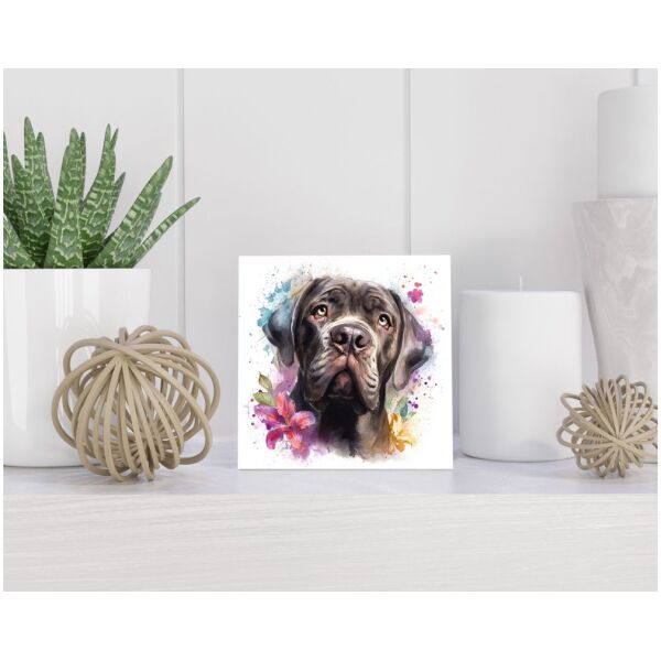 Tegel 15X15 Cm Met Napolitaanse Mastiff Cadeau Decoratie | Tegeltjes Met Tekst | Tegeltjes Met Spreuken | Collega | Oma | Opa | Pensioen | Mama | Papa | Vriend Tegel 15x15 cm Napolitaanse Mastiff