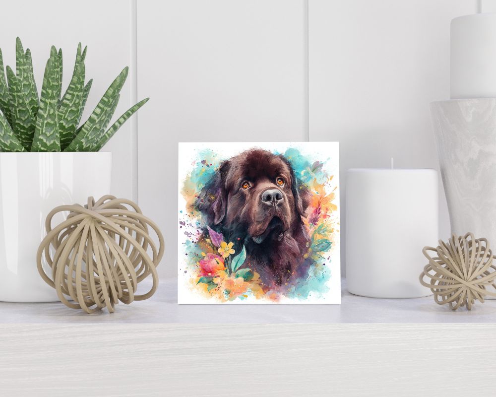 Tegel 15X15 Cm Met Newfoundland Cadeau Decoratie | Tegeltjes Met Tekst | Tegeltjes Met Spreuken | Collega | Oma | Opa | Pensioen | Mama | Papa | Vriend Tegel 15x15 cm Newfoundland