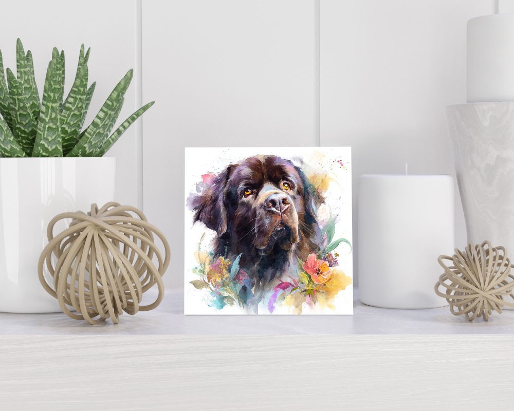 Tegel 15X15 Cm Met Newfoundland Cadeau Decoratie | Tegeltjes Met Tekst | Tegeltjes Met Spreuken | Collega | Oma | Opa | Pensioen | Mama | Papa | Vriend Tegel 15x15 cm Newfoundland