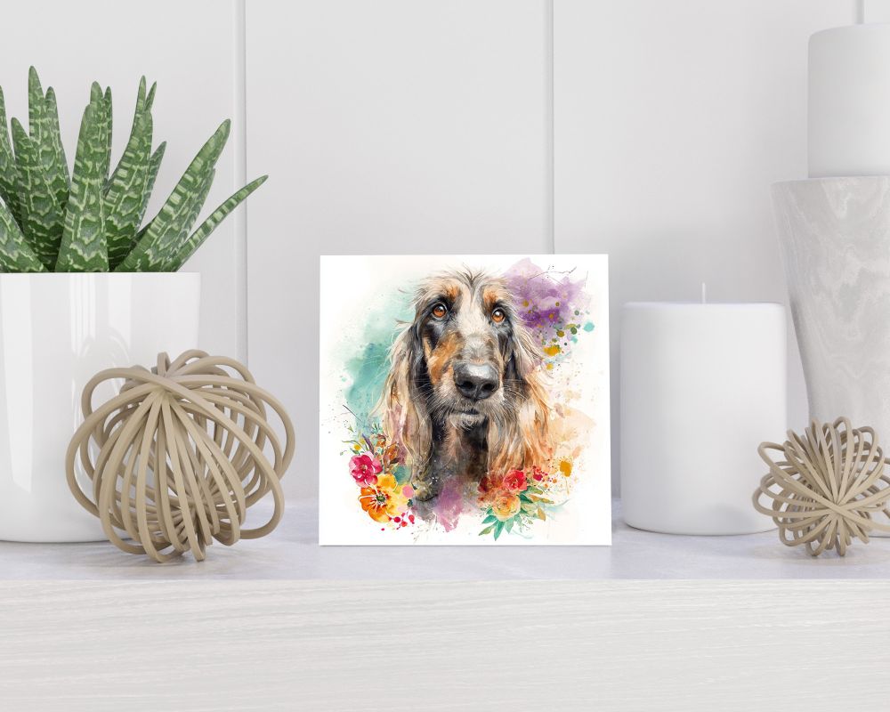 Tegel 15X15 Cm Met Afghaanse Windhond Cadeau Decoratie | Tegeltjes Met Tekst | Tegeltjes Met Spreuken | Collega | Oma | Opa | Pensioen | Mama | Papa | Vriend Tegel 15x15 cm Afghaanse Windhond