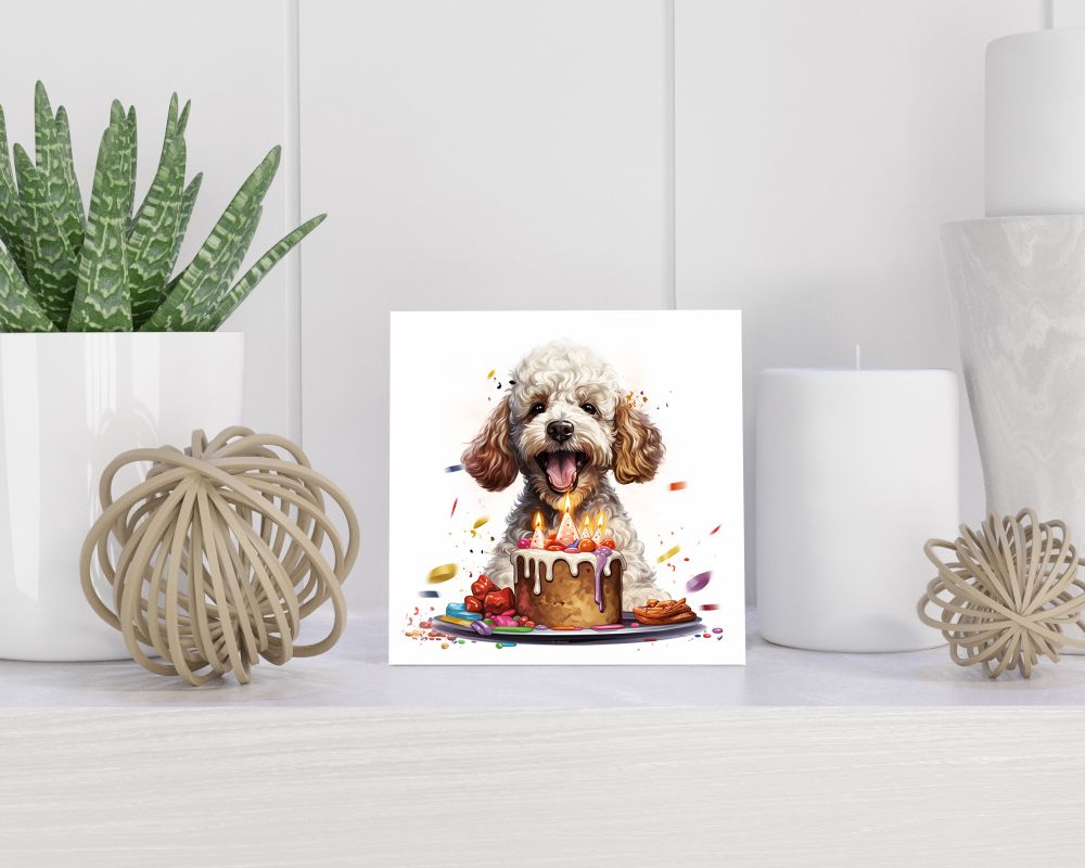 Tegel 15X15 Cm Met Grote Poedel Cadeau Decoratie | Tegeltjes Met Tekst | Tegeltjes Met Spreuken | Collega | Oma | Opa | Pensioen | Mama | Papa | Vriend Tegel 15x15 cm Grote Poedel