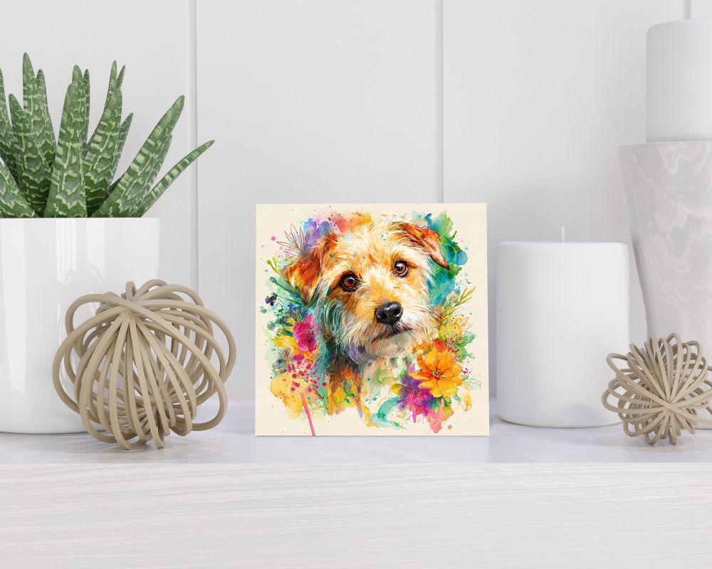 Tegel 15X15 Cm Met Norfolk Terriër Cadeau Decoratie | Tegeltjes Met Tekst | Tegeltjes Met Spreuken | Collega | Oma | Opa | Pensioen | Mama | Papa | Vriend Tegel 15x15 cm Norfolk Terriër