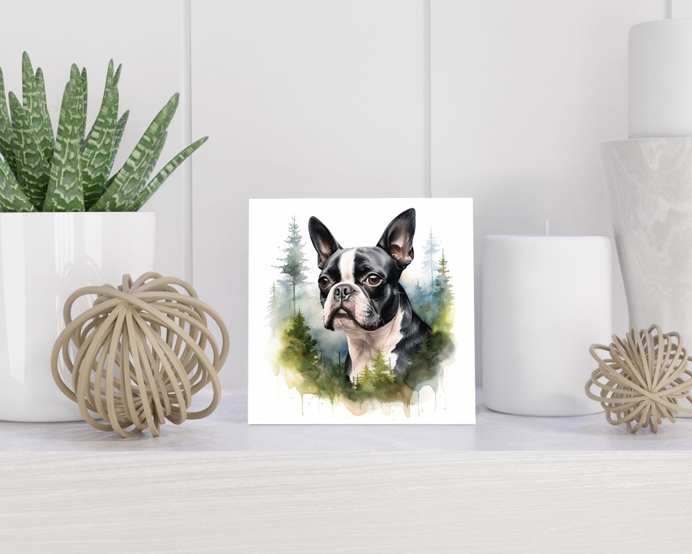 Tegel 15x15 cm Boston Terrier
