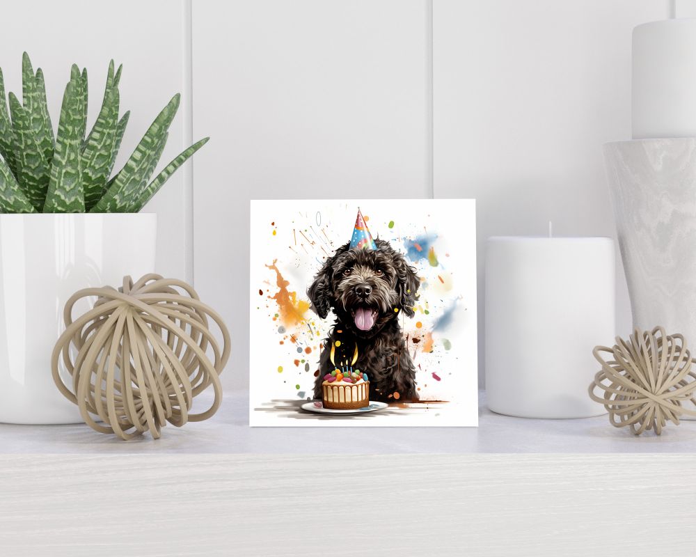 Tegel 15X15 Cm Met Portugese Waterhond Cadeau Decoratie | Tegeltjes Met Tekst | Tegeltjes Met Spreuken | Collega | Oma | Opa | Pensioen | Mama | Papa | Vriend Tegel 15x15 cm Portugese Waterhond