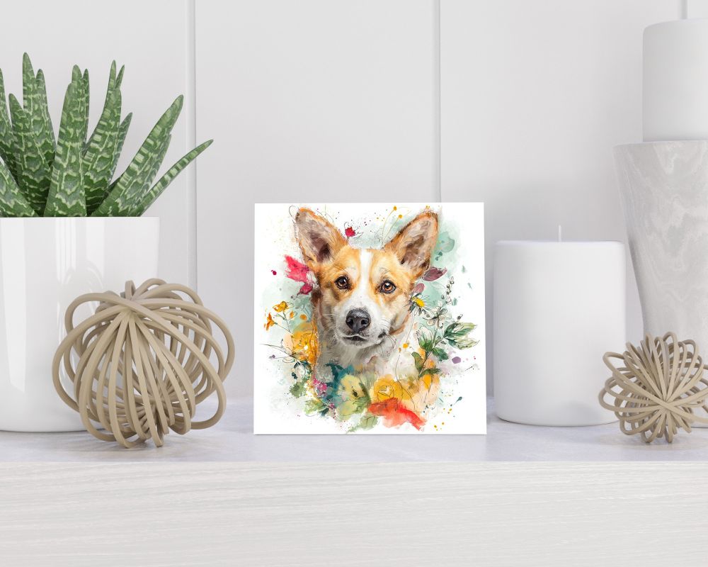 Tegel 15X15 Cm Met Noorse Lundehond Cadeau Decoratie | Tegeltjes Met Tekst | Tegeltjes Met Spreuken | Collega | Oma | Opa | Pensioen | Mama | Papa | Vriend Tegel 15x15 cm Noorse Lundehond