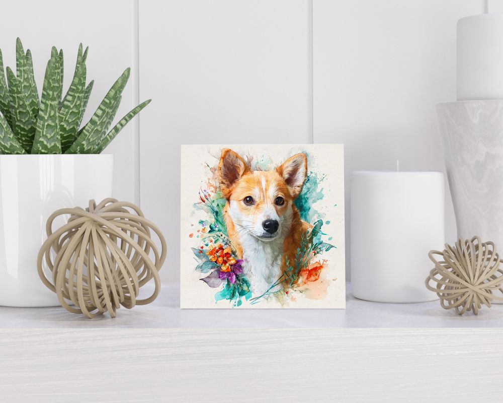 Tegel 15X15 Cm Met Noorse Lundehond Cadeau Decoratie | Tegeltjes Met Tekst | Tegeltjes Met Spreuken | Collega | Oma | Opa | Pensioen | Mama | Papa | Vriend Tegel 15x15 cm Noorse Lundehond