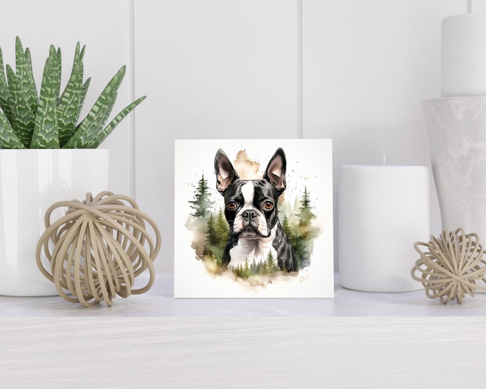 Tegel 15x15 cm Boston Terrier