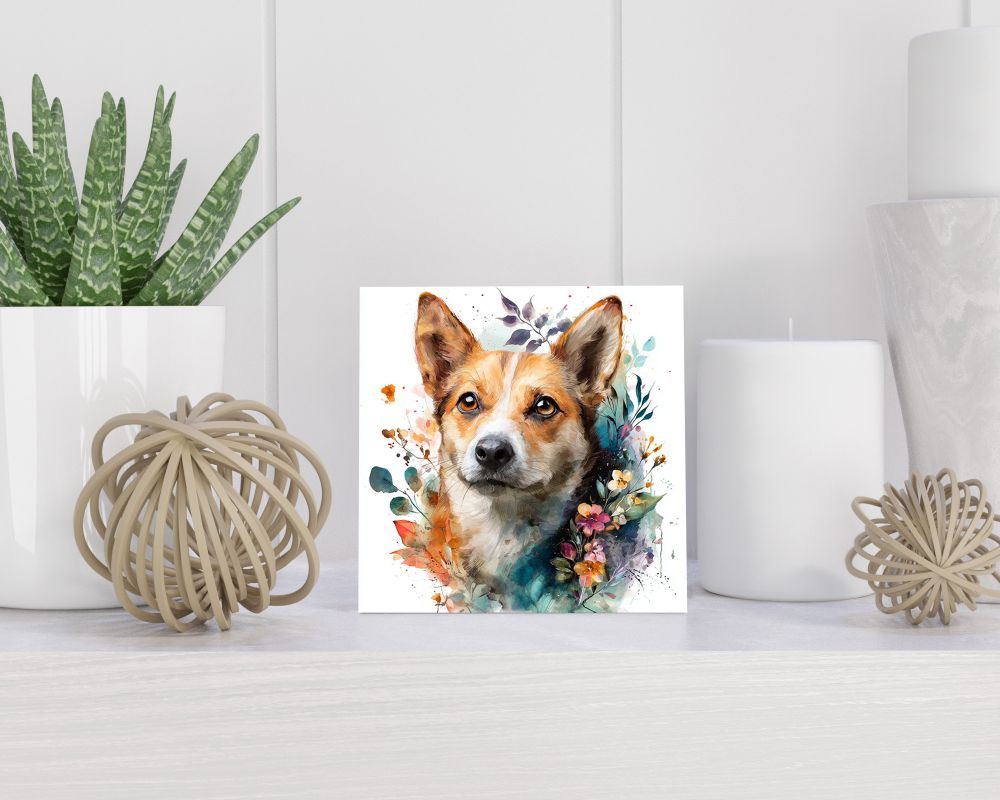Tegel 15X15 Cm Met Noorse Lundehond Cadeau Decoratie | Tegeltjes Met Tekst | Tegeltjes Met Spreuken | Collega | Oma | Opa | Pensioen | Mama | Papa | Vriend Tegel 15x15 cm Noorse Lundehond