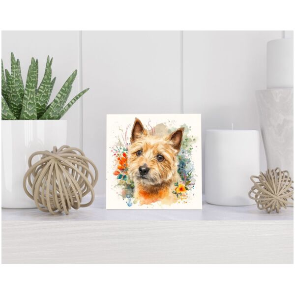 Tegel 15x15 cm Norwich Terriër