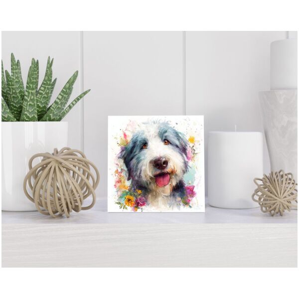 Tegel 15x15 cm Old English Sheepdog