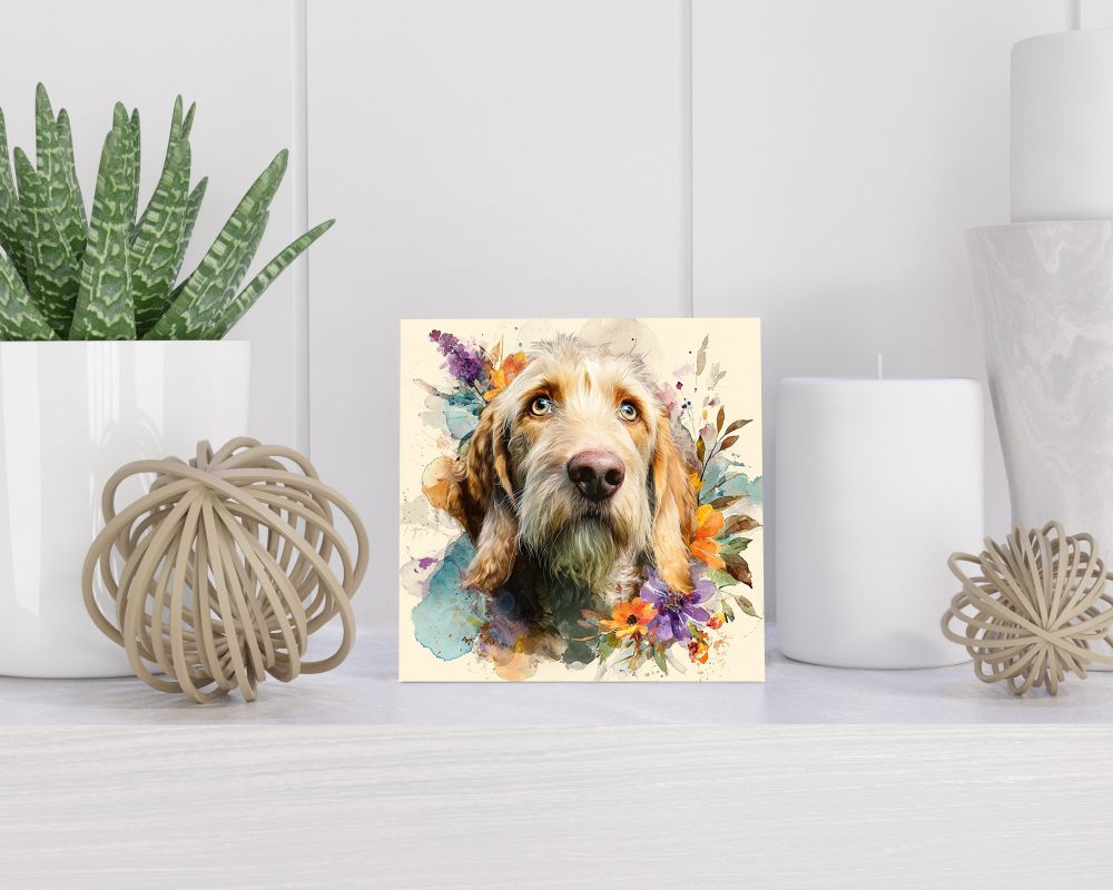 Tegel 15X15 Cm Met Otterhound Cadeau Decoratie | Tegeltjes Met Tekst | Tegeltjes Met Spreuken | Collega | Oma | Opa | Pensioen | Mama | Papa | Vriend Tegel 15x15 cm Otterhound