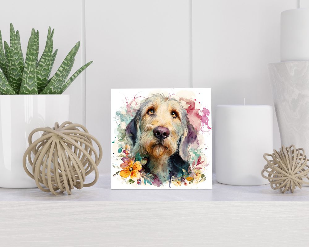 Tegel 15X15 Cm Met Otterhound Cadeau Decoratie | Tegeltjes Met Tekst | Tegeltjes Met Spreuken | Collega | Oma | Opa | Pensioen | Mama | Papa | Vriend Tegel 15x15 cm Otterhound