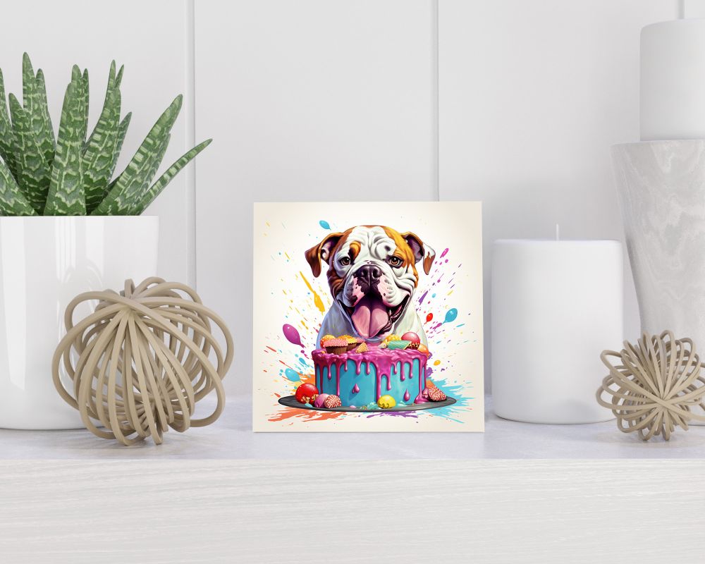 Tegel 15x15 cm Amerikaanse Bulldog