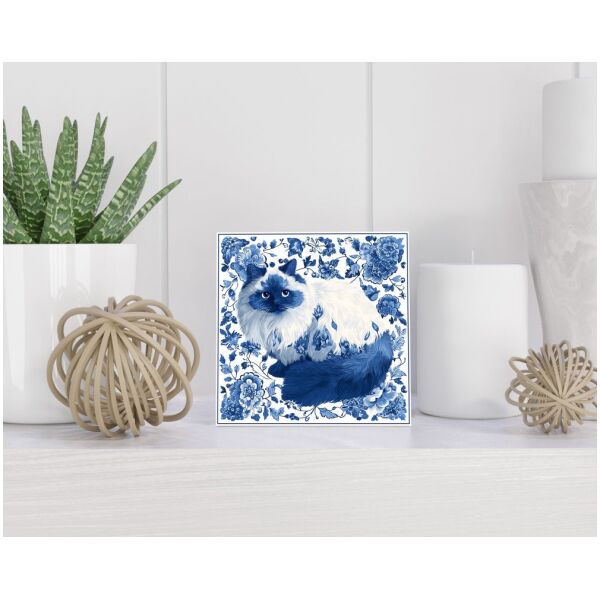 Tegel 15X15 Cm Met Delfts Blauw Cadeau Decoratie | Tegeltjes Met Tekst | Tegeltjes Met Spreuken | Collega | Oma | Opa | Pensioen | Mama | Papa | Vriend Tegel 15x15 cm Delfts blauw