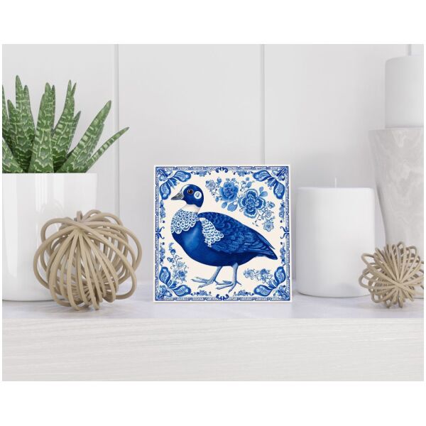 Tegel 15X15 Cm Met Delfts Blauw Cadeau Decoratie | Tegeltjes Met Tekst | Tegeltjes Met Spreuken | Collega | Oma | Opa | Pensioen | Mama | Papa | Vriend Tegel 15x15 cm Delfts blauw