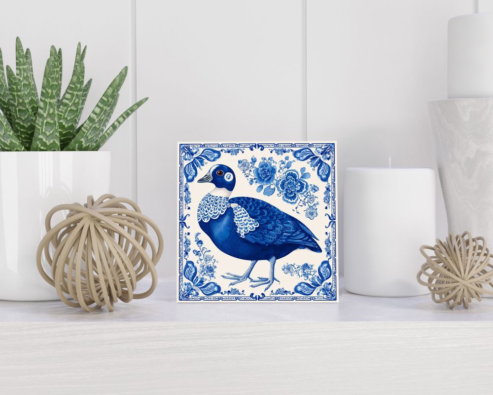 Tegel 15X15 Cm Met Delfts Blauw Cadeau Decoratie | Tegeltjes Met Tekst | Tegeltjes Met Spreuken | Collega | Oma | Opa | Pensioen | Mama | Papa | Vriend Tegel 15x15 cm Delfts blauw
