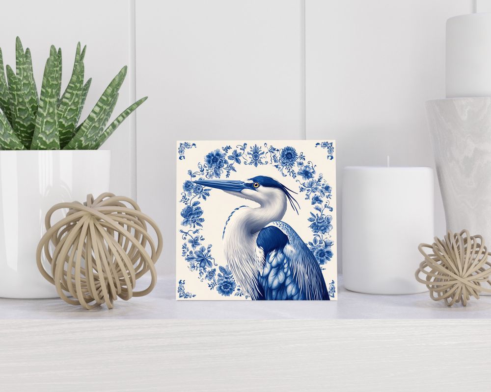 Tegel 15X15 Cm Met Delfts Blauw Cadeau Decoratie | Tegeltjes Met Tekst | Tegeltjes Met Spreuken | Collega | Oma | Opa | Pensioen | Mama | Papa | Vriend Tegel 15x15 cm Delfts blauw