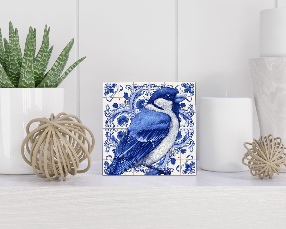 Tegel 15X15 Cm Met Delfts Blauw Cadeau Decoratie | Tegeltjes Met Tekst | Tegeltjes Met Spreuken | Collega | Oma | Opa | Pensioen | Mama | Papa | Vriend Tegel 15x15 cm Delfts blauw