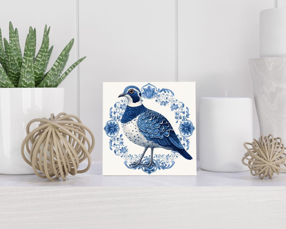 Tegel 15X15 Cm Met Delfts Blauw Cadeau Decoratie | Tegeltjes Met Tekst | Tegeltjes Met Spreuken | Collega | Oma | Opa | Pensioen | Mama | Papa | Vriend Tegel 15x15 cm Delfts blauw