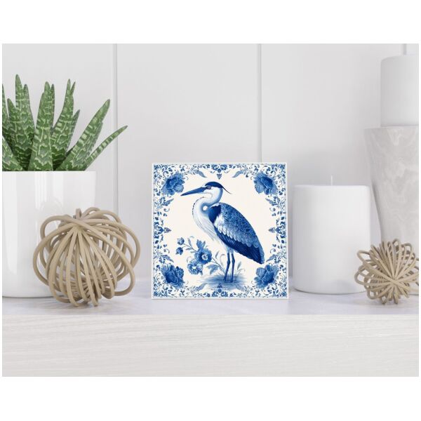 Tegel 15X15 Cm Met Delfts Blauw Cadeau Decoratie | Tegeltjes Met Tekst | Tegeltjes Met Spreuken | Collega | Oma | Opa | Pensioen | Mama | Papa | Vriend Tegel 15x15 cm Delfts blauw