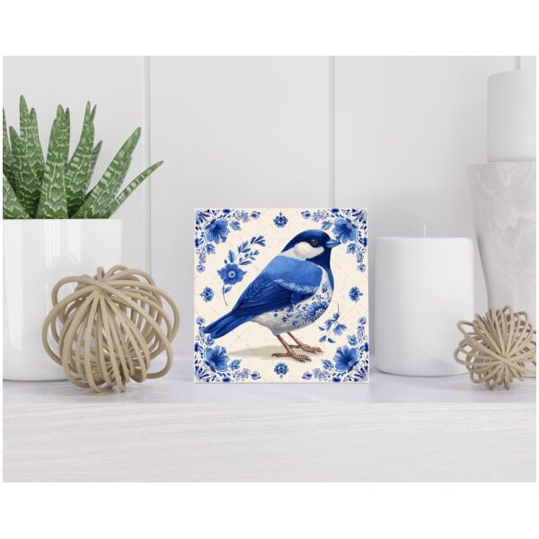 Tegel 15X15 Cm Met Delfts Blauw Cadeau Decoratie | Tegeltjes Met Tekst | Tegeltjes Met Spreuken | Collega | Oma | Opa | Pensioen | Mama | Papa | Vriend Tegel 15x15 cm Delfts blauw