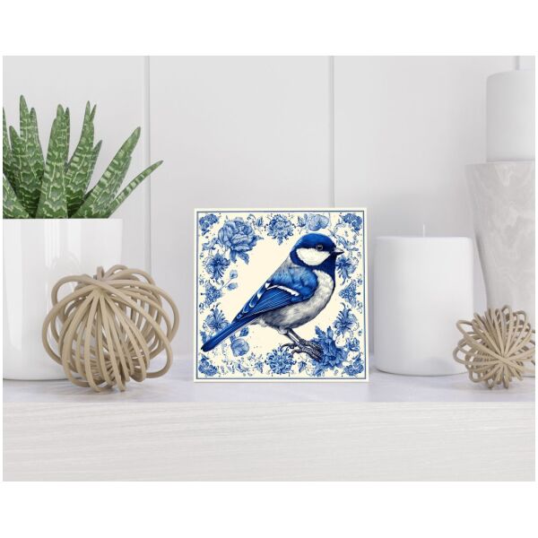 Tegel 15X15 Cm Met Delfts Blauw Cadeau Decoratie | Tegeltjes Met Tekst | Tegeltjes Met Spreuken | Collega | Oma | Opa | Pensioen | Mama | Papa | Vriend Tegel 15x15 cm Delfts blauw